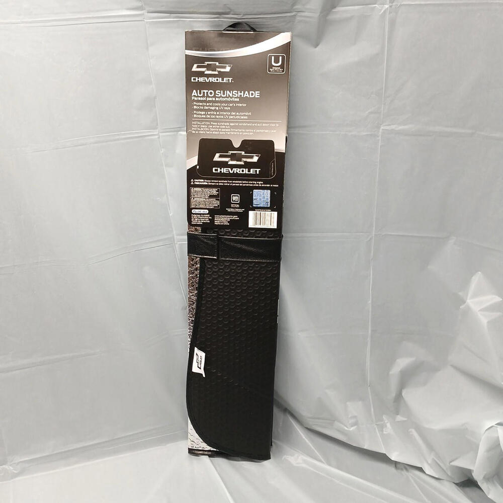 Chevrolet Official GM Black Folding Accordion Windshield 57" Sunshade Sun Shade - Picture 2 of 7
